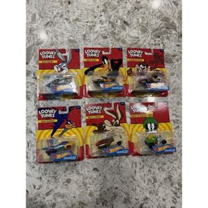 Hot Wheels Looney Tunes Character Cars Set of 6 Bugs Bunny Road Runner Tazmanian